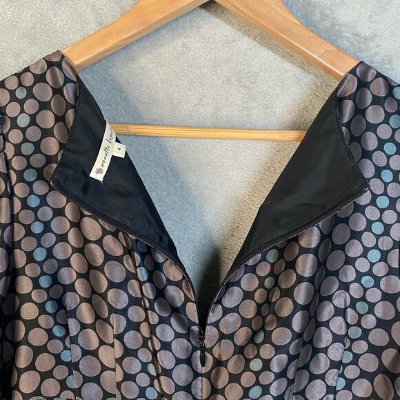 Y2k Babydoll Top Size 4 Silk Puff Sleeve Polka Dot Office Boho Chic Fairy Grunge - Picture 9 of 16